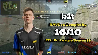 CS2 POV NAVI b1t (16/10) vs Complexity (Ancient) @ ESL Pro League Season 19