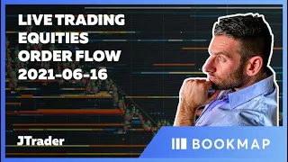 Live Trading Equities Order Flow 2021-06-16 | JTrader | Pro Trader Webinar