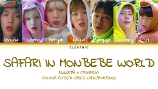 MONSTA X (몬스타엑스) - “SAFARI IN MONBEBE WORLD” -  [Color Coded Lyrics Eng/Rom/Han] | Elektric