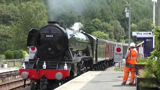 King Charles surprise visit to the 50th Anniversary of the NYMR on board flying Scotsman.