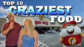 Top 10 CRAZIEST Food To Eat at Buc-ees!