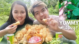 CHICHARON BABOY +WILD CUCUMBER/ SMALLEST CUCUMBER | MUKBANG |vlog#215