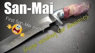 I made my first San Mai knife and  it turned awesome!