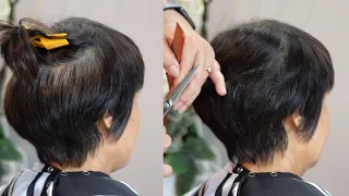 Beautiful short haircut thin hair ตัดผมสั้น คนผมบาง ผมแบน