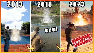 Evolution Of Water Physics In 4 Different Games | 2013-2023