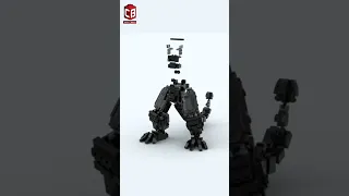 LEGO Mechagodzilla by @Chubbybots Satisfying Build Dark Mechagodzilla #shorts #lego