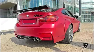 LOUD Widebody BMW M4 F82 Coupe w/ Akrapovic Exhaust! REVS & More SOUNDS!