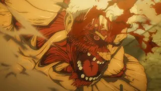 Eren Destroys Reiner Again (Eren vs. Reiner Full Fight) - Season 4 Part 2 (Attack on Titan)