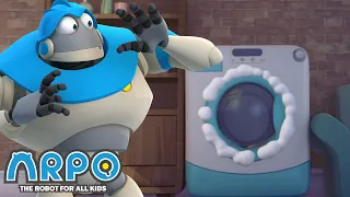 Arpo the Robot | Washing Machine DISASTER | Cartoon Compilation | Funny Cartoons for Kids