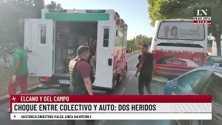 Choque entre un colectivo y un auto en Villa Ortúzar: dos heridos