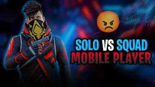 Hard Lobby 😧 99% Headshot Rate ⚡| Solo Vs Squad Mobile Player || Garena Free Fire