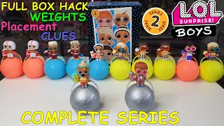 LOL Surprise BOYS Series 2 - COMPLETE SERIES HACK!!! Weights, Placement, Clues