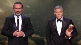 Jean Dujardin traducteur officiel de George Clooney - César 2017