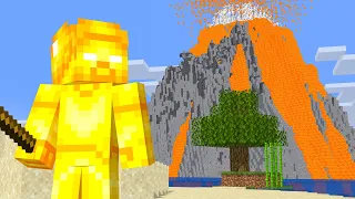 Surviving Minecraft Island with Natural Disasters