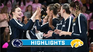 Penn State at Iowa | Highlights | Big Ten Volleyball | Oct. 13, 2023