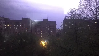 Молния и гроза Краснодар ливень начался за 1 секунду