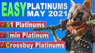 Easiest Platinum Games of May 2021 | $1 Platinums - 3 min Platinum - Crossbuy Platinums - PS4 & PS5