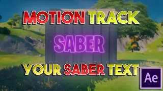 MOTION TRACK YOUR SABER text in AFTER EFFECTS!