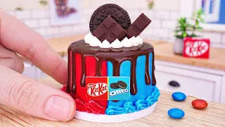 Amazing Miniature Half Kitkat Half Oreo Chocolate Cake Decorating Ideas | Recipe by Mini Bakery