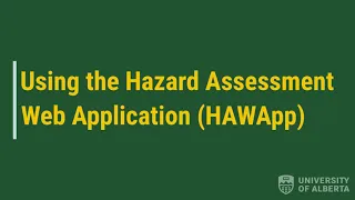 Using the Hazard Assessment Web Application