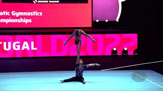 Portugal 1 (POR) - 2022 Acrobatic Worlds, Baku (AZE) - Balance Qualification  Mixed Pair