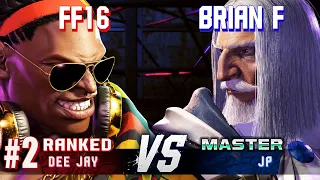 SF6 ▰ FF16 (#2 Ranked Dee Jay) vs BRIAN F (JP) ▰ High Level Gameplay