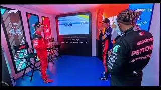 Max Verstappen and Charles Leclerc react to Lewis Hamilton overtaking 🫡👌