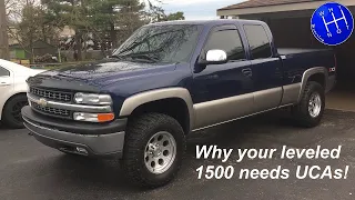 Why you should use aftermarket upper control arms on your leveled 99-06 GM half ton