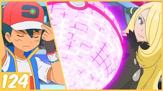 Ash in TROUBLE?! Cynthia DYNAMAXES!! Ash vs Cynthia Full Battle- Pokemon Journeys Episode 124 Review