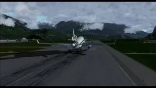 FS2004 - Alitalia Cargo landing at LOWI rwy 26