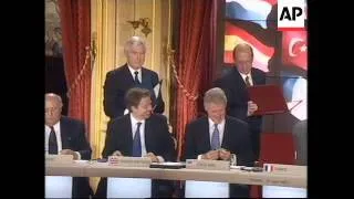 FRANCE: PARIS: HISTORIC NATO-RUSSIA PACT SIGNING UPDATE