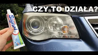 Polerowanie lamp pastą do zębów TEST / V6 VLOG Chrysler Town & Country muzyk jeździ