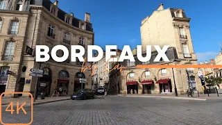 Drive through Bordeaux on a summer day - 4K
