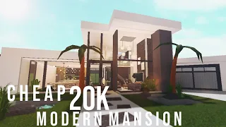 BLOXBURG | Cheap 20k modern mansion | Family roleplay home | Modern home | ROBLOX