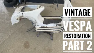 Vespa restoration , part 2 strip down.