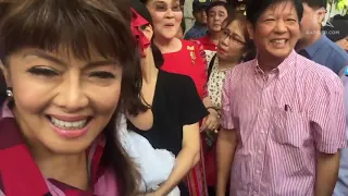 Imee Marcos files COC, gets jeered by Martial Law victims