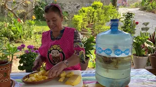 ¿Cómo ase el vinagre o tepache la señora del rancho?