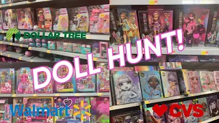 DOLL HUNTING AT MULTIPLE STORES! WALMART, BIGLOTS, CVS, DOLLAR TREE | MONSTER HIGH BARBIE,RH & MORE!