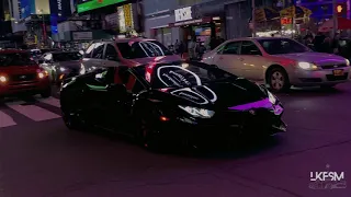 LOUD Lamborghini Huracan in New York, Time Square