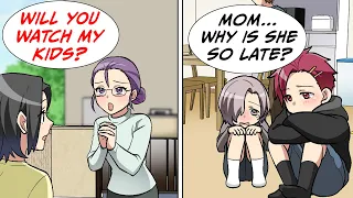 Unbelievable mother forces her children on me and checks my bathroom... [Manga Dub]