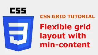 CSS Grid Layout Tutorial: Using min-content with minmax function