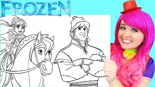 How To Color Frozen Anna, Kristoff & Olaf | Markers & Pencils
