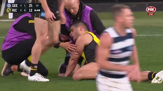 Tom Stewart in Trouble with Hit on Dion Prestia | AFL Round 15, 2022