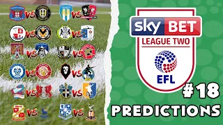 2021/22 EFL LEAGUE 2 PREDICTIONS - MATCHDAY #18