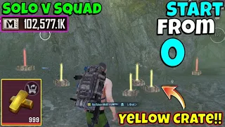 Get yellow crate Easily😍 | Solo vs Squad gameplay | PUBG METRO ROYALE