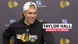 Taylor Hall speaks at Training Camp | Chicago Blackhawks