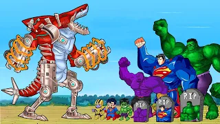 SUPERHERO's Story || NEW Mecha SHARK vs. King HULK, Titan THANOS, SUPERMAN Evolution - WHO WILL WIN?