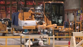 The Komatsu UK Factory Tour - Assembly line