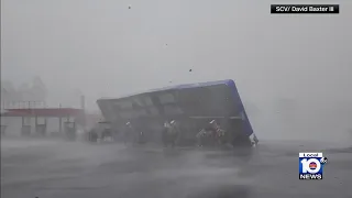 Powerful Hurricane Idalia rips gas pumps out from ground in Perry