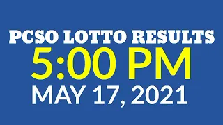 Lotto Result Today 5pm Draw MAY 17, 2021 Swertres Ez2 3D pares  Stl PCsO